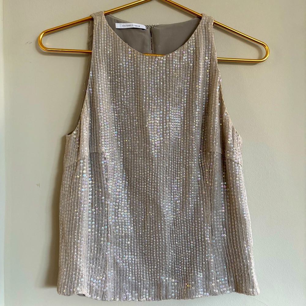 VICTOR VICTORIA sequin top - size 40